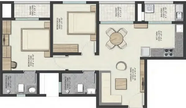 Featured Image of 1 Bhk Floor Plan Sobha Dream Heights