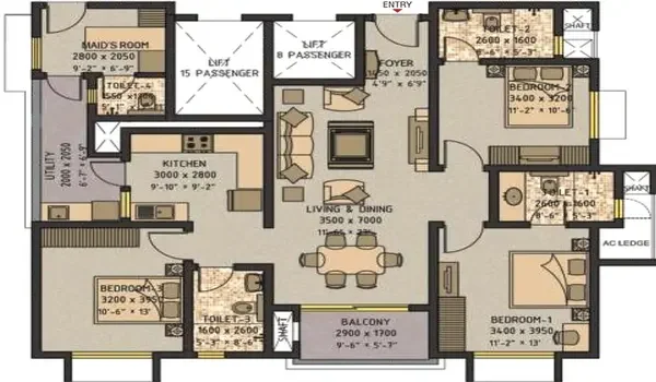 Featured Image of 2 Bhk Luxury Floor Plan Sobha Ivory