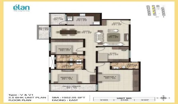 Featured Image of 2.5 Bhk Floor Plan Sobha Elan Apartments