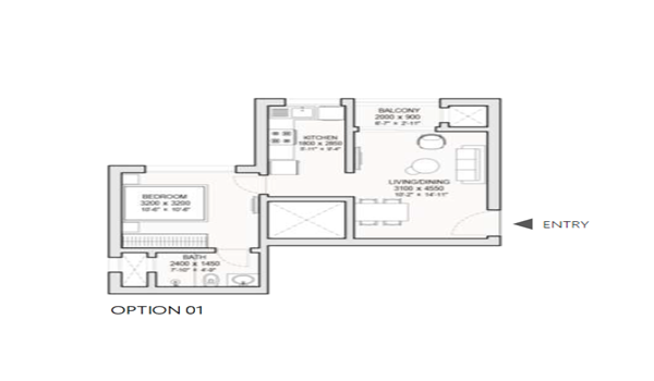 Featured Image of Sobha One Residence 3 BHK Floor Plan