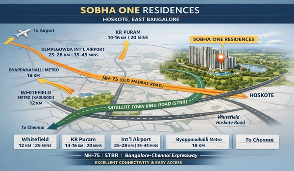 Featured Image of Sobha One Residences Direction and Distance